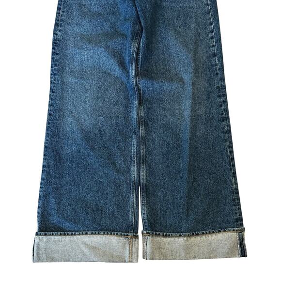 Agolde Dame High Rise Button Fly Wide Leg Jeans Control Size 25 Baggy Skater - Picture 7 of 16